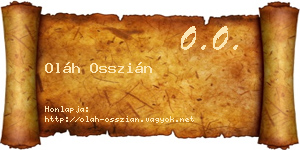 Oláh Osszián névjegykártya
